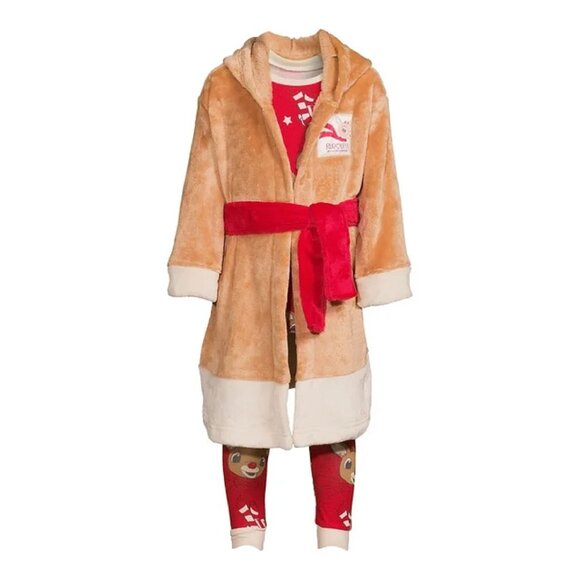 Rudolph The Red Nose Reindeer - Pajamas and Robe Set, 3-Piece, 12M-5T - NWT - Picture 2 of 9